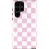 Pink and White Checkerboard Galaxy S25 Ultra Impact Case